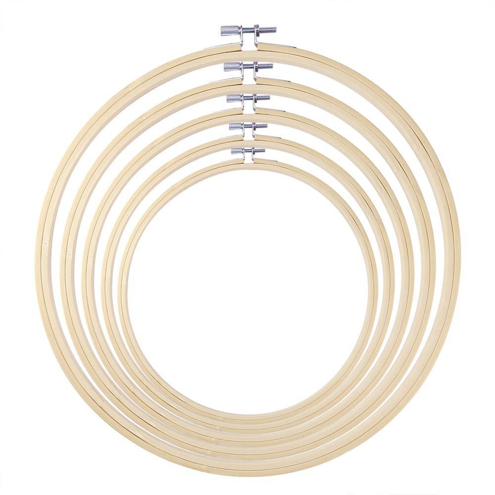Wood Ring Blank - 30 ซม.DIY เย็บปักถักร้อย Hoop เครื่องมือศิลปะหัตถกรรม Cross
