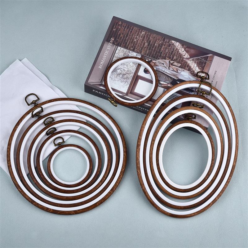 ชุดวงแหวนปักผ้าไม้รูปวงรี วงกล - Wood Ring Blank บทวิจารณ์และราคา