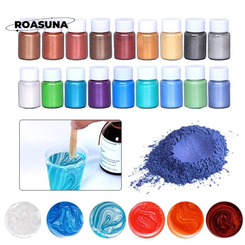 24 สี Mica ผงไข่มุกสําหรับอีพ็ - Resin Pigment Set บทวิจารณ์และราคา