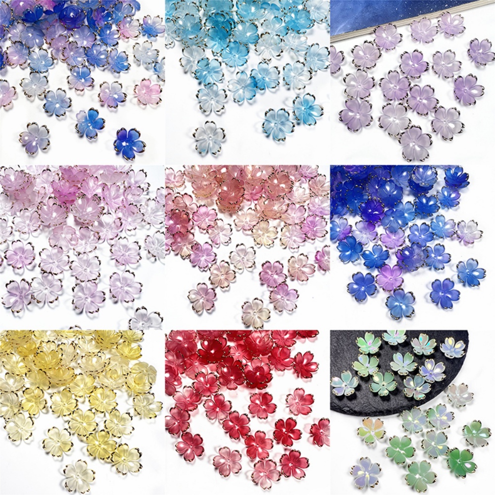 50 ชิ้น/ล็อต ลูกปัดอะคริลิคดอก - Flower Preservation Resin บทวิจารณ์และราคา