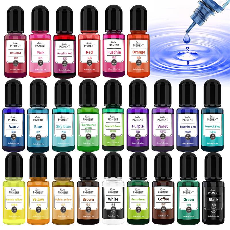24สี Art หมึกแอลกอฮอล์เรซิ่น P - Resin Dye Alcohol บทวิจารณ์และราคา